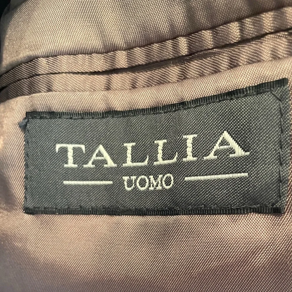 Tallia Uomo Tan Herringbone Blazer 44L Mens Sport Coat Jacket Classic Cotton